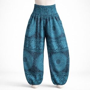 Bangkok Pants One Size Boho Harem Festival Travel Resort Hippie Lounge Style